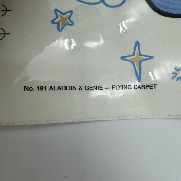 Large Vintage Disney 1992 Aladdin Movie Genie Wall Decals Stickers Flying - Picture 7 of 7